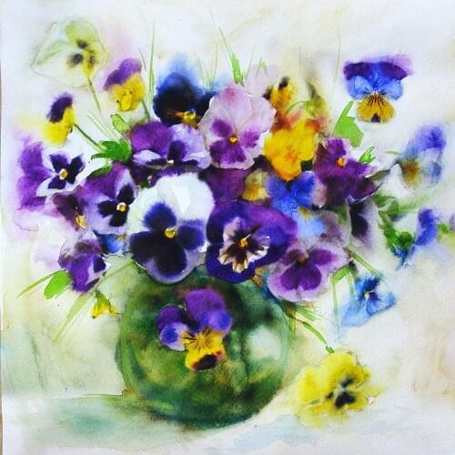 Pansy abstract flower DIY 5D Diamond embroidery diamond painting sale mosaic needlework mosaic pattern rhinestone home decor art