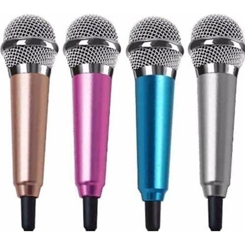 Portable 3.5mm Stereo Studio Mic KTV Karaoke Mini Microphone For Cell Phone Laptop PC Desktop 5.5cm*1.8cm Small Size Mic