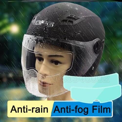 Clear Rainproof And Anti-fog Film For Motorcycle Helmet Universal Helmet Patch Film Motorcycle Helmet Lens Fog Resistant Films