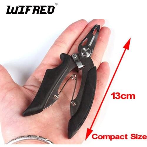 FP-02S Multiple Function Lure Fishing Clamp With Hook Remover Fishing Line Cutter Rubber Handle With Nylon Pouch Wholesale