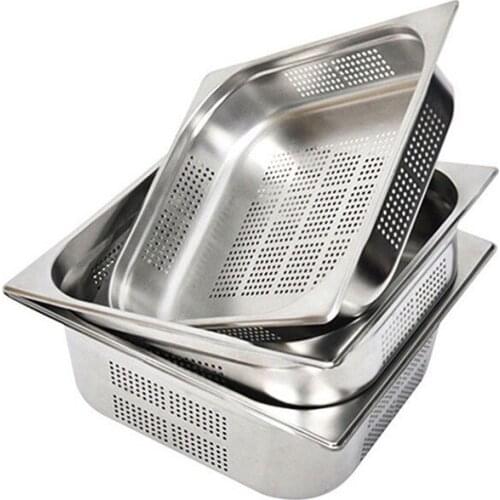 Vegetables draining basin fruit washing strainer colander Metal aluminum Bain Marie buffet Inserts stock tureens storage bin