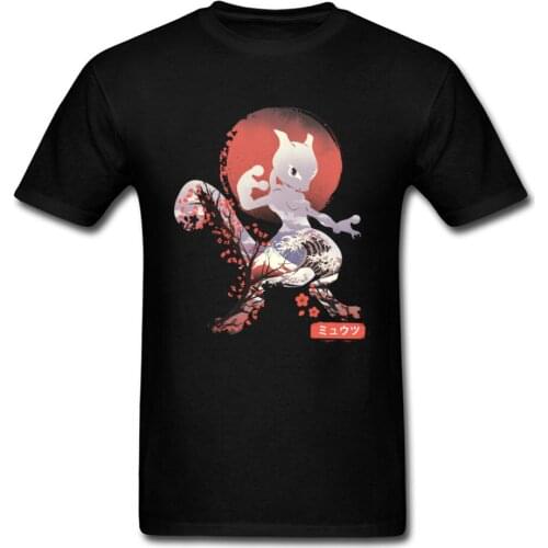 Funny Classic Men Tshirts Psychic Alien Ninja Hokusai Wave Japanese Designer Faddish Tops Tees New Arrival Print Tshirt For Men