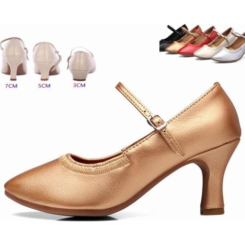 Brand New Modern Dance Shoes Women Girls Standard Dancing Shoes High Heeled Ballroom Latin Dance Shoes For Women 5CM 7CM Heel