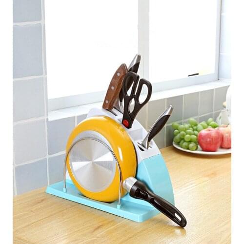 1PC Knife Storage Rack Chopping Cut Block Multi Fashion Kitchen Supplies Shelf Plastic Scissor Tool Holder Accessories OK 0584