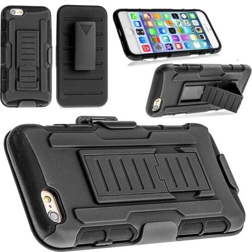 100PCS Armor Impact Hybrid Cases For iPhone 7 8 Plus Case for Samsung Note 8 S8 Phone Cover With Belt Clip Holster Kickstand
