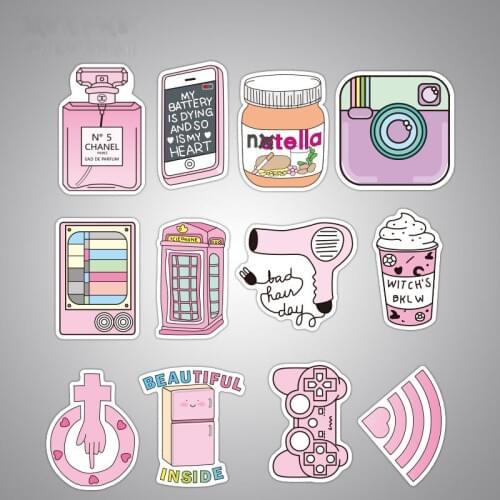 20pcs Travel series Pink sticker photo album Scrapbook paper decoration sticker diy Handmade gift card stickers Arts Craft