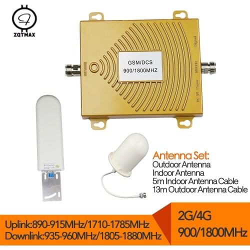 2G 4G Cell Phone Signal Booster 65dB GSM 900 LTE 1800 Band 3 Dual Band Cellular Signal Repeater GSM 900mhz 1800mhz Amplifier Set