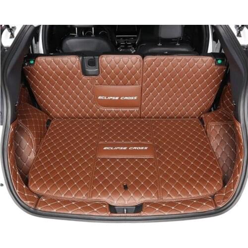 Car styling Car full surrounded PU trunk luggage mat tail box mat for Mitsubishi Eclipse Cross 2018 Car accessories