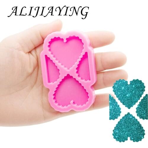 Shiny Heart straw topper Mold, DIY Epoxy Resin Silicone Molds, Love Resin Crafting Mold Supplies DY0923
