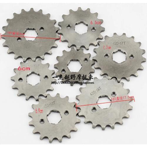 Motorcycle Engine Chain Wheel Tooth Disc Boats 420#10 to 18 Teeth