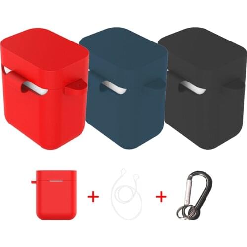 3 in 1 For Airdots Pro Earphone Case Cover Shell+Anti-lost Strap+Hook for Xiaomi Airdots Pro AIR TWS Bluetooth Wireless Headset