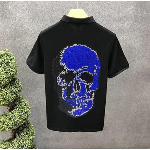 Spring And Summer Mens POLO Shirt Business Design Fashion Street New Style Suitable For Short-Sleeved Youth Hot Diamond Tees