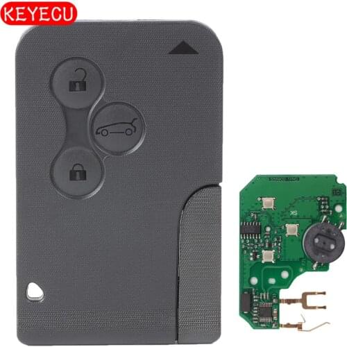 KEYECU Smart Remote Car Key Fob 3 Button 433MHz PCF7947 Replacement for Renault 2003-2008 Scenic
