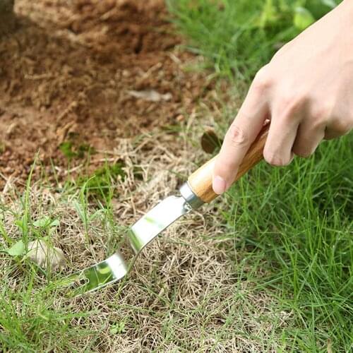 Compact Weeder Removing Stainless Steel Sharp V Nose for Lawn Yard Easy Weed Removal Vegetables Digging Take