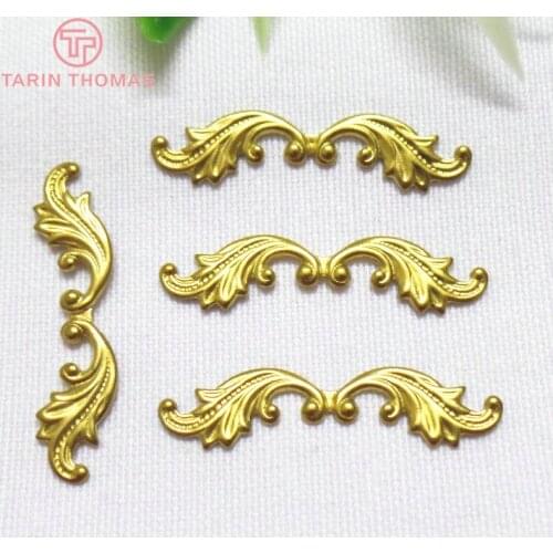 50PCS 30*7MM Not plated color Brass Decorative Spacer Diy Jewelry Findings Accessories wholesale