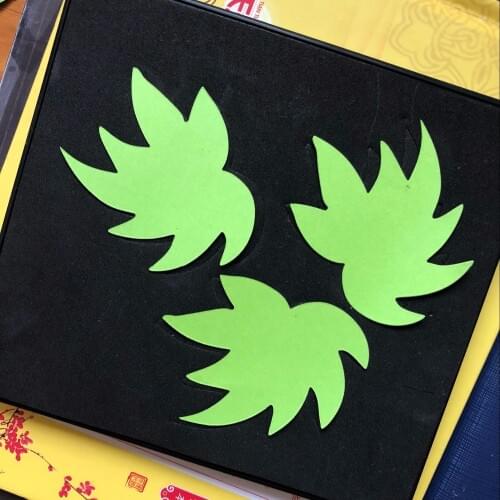 Leaves wooden steel die for paper and quilting crafts 15.8mm thick 5.5x6inch