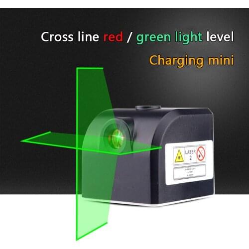 Mini Laser Level Red Beam or Green Beam Cross Line Laser Self-Leveling Vertical and Horizontal Line Leveling with LED Indicator