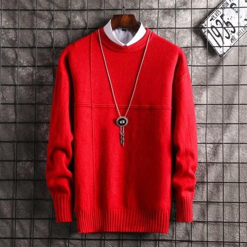 Mens Sweater Winter New White Blue Sweaters O-Neck Pullovers Casual Black Sweater Fashion Long Sleeve Sweater Men Autumn Daily