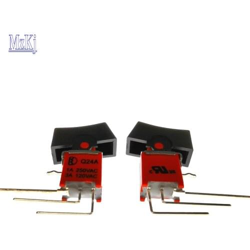 10PCS Q24A11 New Original Waterproof Rocker Switch Q24A Toggle Rocker Switch 3 Feet 2 Gears 1A250VAC/3A120VAC