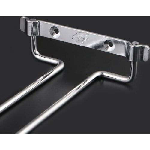 Unilateral Side Hanging Wine Glass Holder Inverted Shelf Under Mounted on Cabinet Glass Storage Metal Hanger Organizer