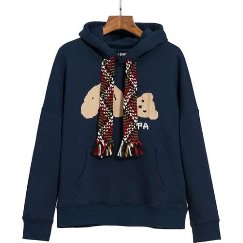 Palm Angels Cartoons Bear Men Women Lovers Fashion Casual Boyfriend Gift Sweatshirt Streetwear Hooded Loose Hoodie Sports Jacket