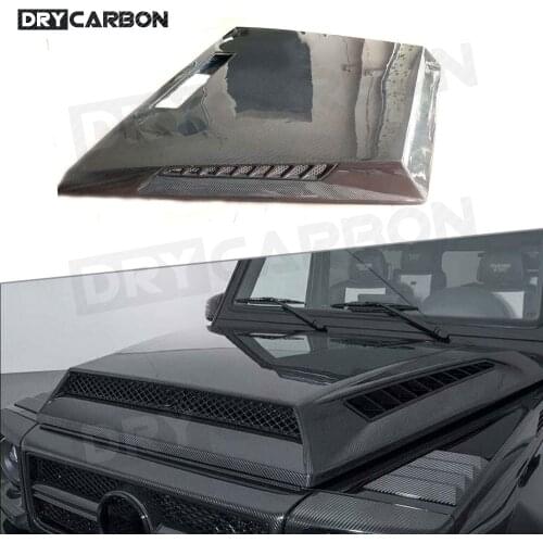 Carbon Fiber Front Engine Hood Vent Cover for Mercedes Benz G-CLASS W463 G500 G550 G55 G63 AMG 04- 17 Car Bonnet Cap Car Styling