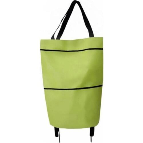 Portable Foldable Shopping Trolley Bag Cart Waterproof Oxford Tote Basket Bags 203F
