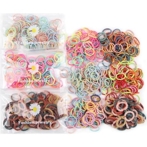 100PCS/Set Girl Hair Ring Children Ponytail Elastic rubber band hair band Hair Accessories girl Headband Scrunchie Headdress Set