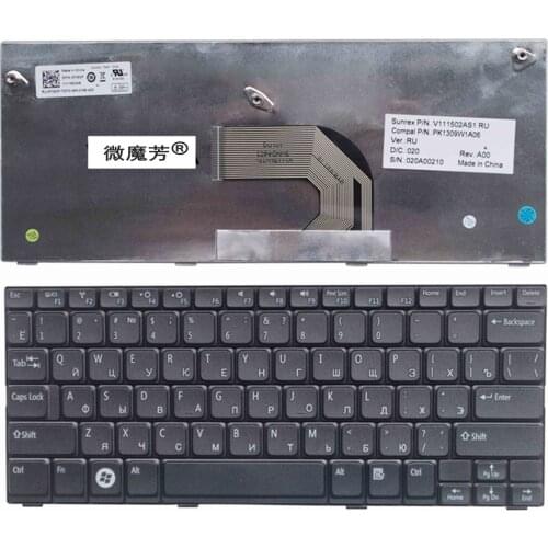 RU Black New RU FOR DELL FOR Inspiron Mini10-1012 1014 1018 P04T P01T Laptop Keyboard Russian