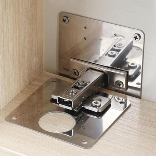Hinge Panel Flake Shape Easy to Install Stainless Steel Kitchen Cupboard Door Hinge Repair Plate for Cabinet