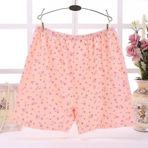 Womens Shorts Plus Large Size High Waist Short Pants Sexy Print Loose Elastic Boyshort Panties Underwear Female Boxers For Mom