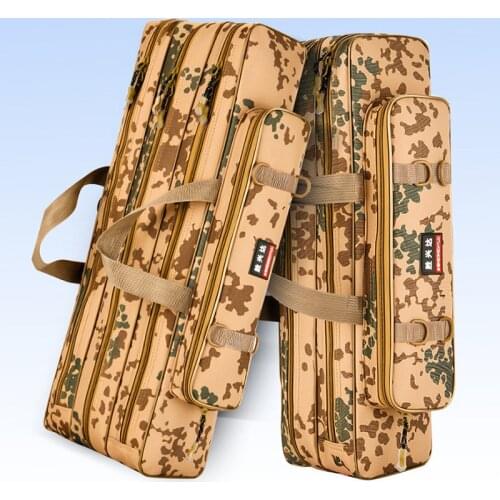 Large-Capacity Fishing Rod Bag Multifunctional Waterproof Oxford Cloth Fishing Tackle Bag 2/3 Layer Fishing Storage Bag X568G