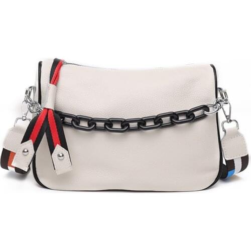 Genuine Leather Women Handbags Womens Bag Soft Cowhide Women Shoulder bags Designer Chain Tote bag Fashion Female Messenger Bag