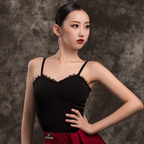Women Latin Dance Leotard Summer Lace-up Camisole Rumba Samba Performance Stage Costume Prom Dancewear Practice Clothes YS1966