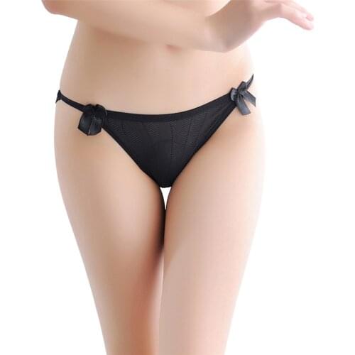 Womens Lingerie sexy panties hot transparent lace underwear women underpants cheeky pants briefs for women with lovely bow side