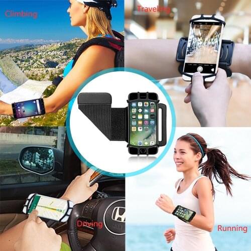 Universal Elastic Sport Wirsit Band Rotatable Phone Holder For Traveling, Hiking, Jogging, Climbing , Gaming, Fitness Exercisee