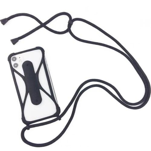 Universal Lanyard For Phone Silicone Sports Strap Neck Hanging Rope Sling Chain Mobile Phone Lanyard Case With Holder Colorful