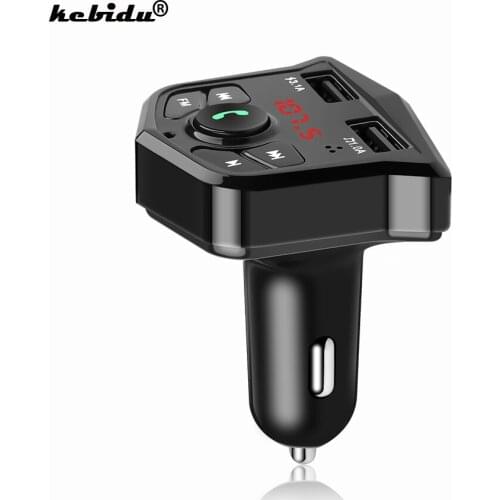 Kebidu 3.1A Dual USB Charger USB Car Charger For Phone Bluetooth Wireless FM Transmitter MP3 Player Music HandFree Car Kit Newly
