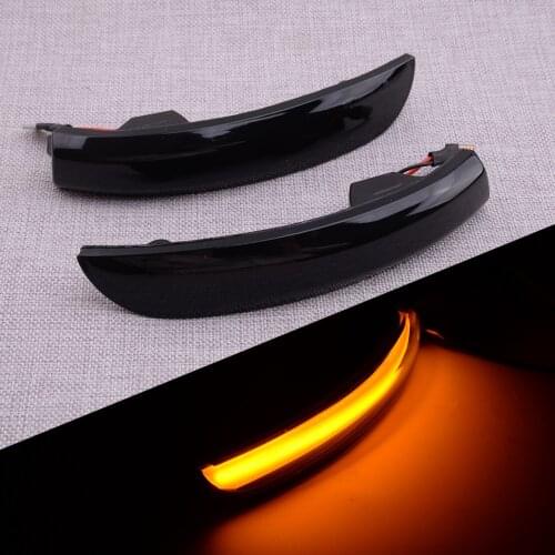 1 Pair Car Sequential Dynamic LED Side Rearview Mirror Turn Signal Blinker Light Fit For Ford Kuga Escape EcoSport 2018-2013