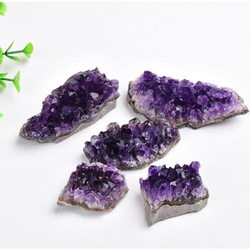 1pcs Natural Amethyst Crystal Cluster Quartz Raw Crystals Healing Stone Purple Feng Shui Stone Ore Mineral Home Decoration