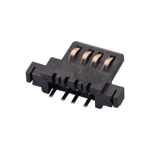 10pcs/lot USB 2.0 4Pin A Type Female Socket Connector Shen Plastic Core for Data Transmission Charging