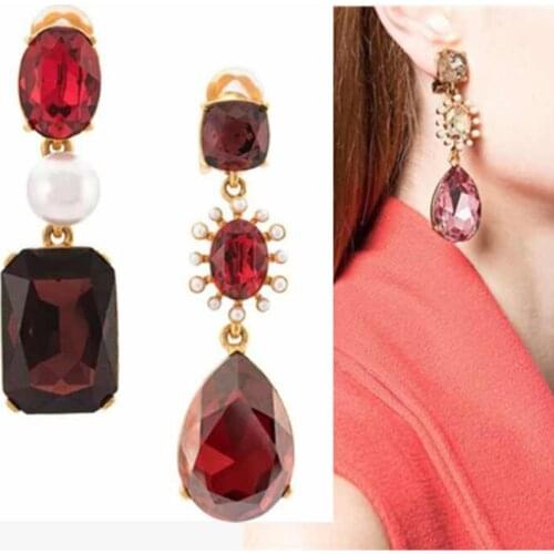 2019 Amybaby Luxury Vintage Pearls Crystal Womens Tassles Drop Earring Necklace Jewelry For Party