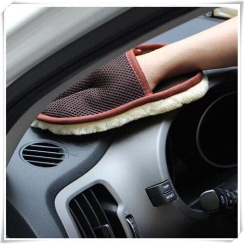 2021 Car Styling Wool Soft Wash Cleaning Glove Accessories for lada-SAMARA 2109,2115,2113 GRANTA 2190 PRIORA Saloon