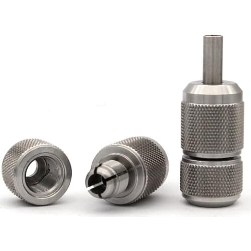 25mm Stainless Steel Tattoo Machine Auto-Lock Grip W Back Stem & Set Screws Supply -- TSBS005