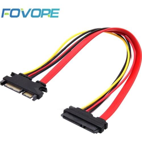 30cm 22Pin 15+7 Male To 22 pin Female SATA Serial ATA Data Power Cable Extension Connector Cord SATA Cables