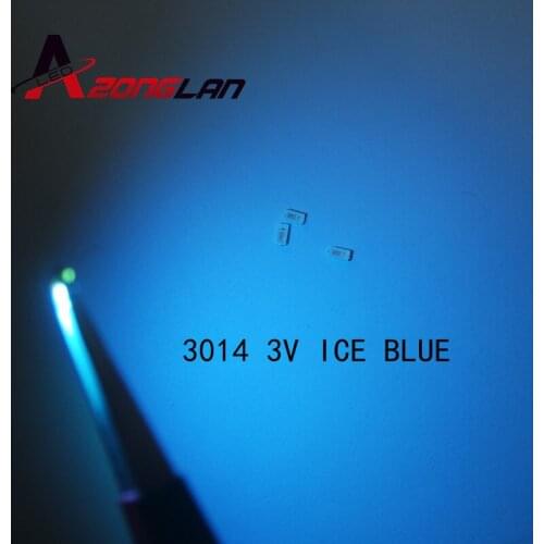 3014 SMD LED 1000PCS/LOT Chip ice blue Ultra Bright 0.1W 8-10LM 30mA 3V Surface Mount Chip Light Emitting Diode Lamp SMD Bead