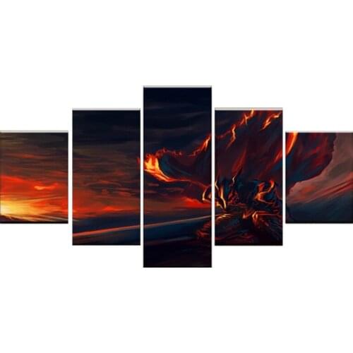 5 Pieces Anime Berserk Warrior Poster High Quality Canvas Print Decorative Wall Art Landscape Picture Home Decor Painting