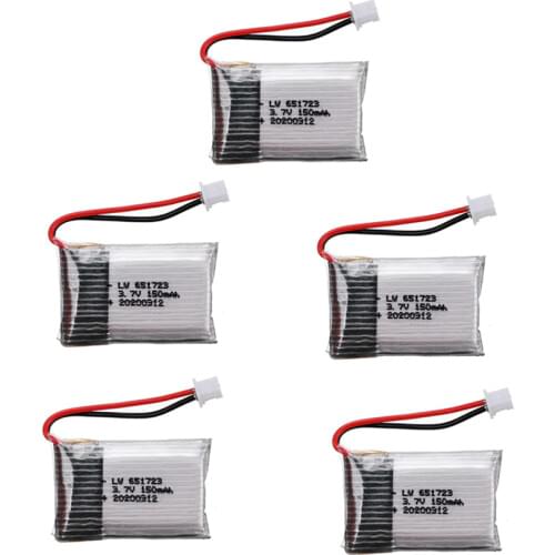 3.7V 150mAh lipo Battery For H20 Syma S8 M67 U839 RC Quadcopter Parts 3.7v 651723 RC Drone Battery 1pcs to 10pcs