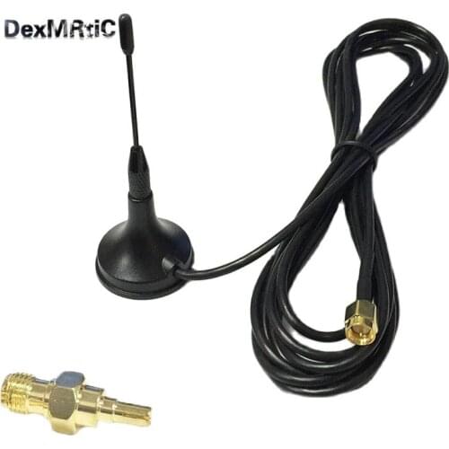 3G Antenna 3dBi 900-1800MHZ 3G GSM Aerial Antennas 3Meters SMA Male connector + SMA Female switch CRC9 Male RF Coax Adapter