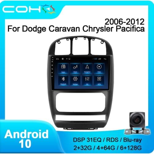 COHO For Dodge Caravan Chrysler Pacifica 2006-2012 Car Navigation Dvd Automotivo Radio Android 10 8-Core 6+128G